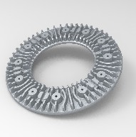 Vented disc — composite matrix